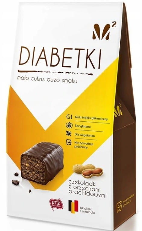 Chocolats diabétique cacahuètes sans sucre 100 g EKOWITAL