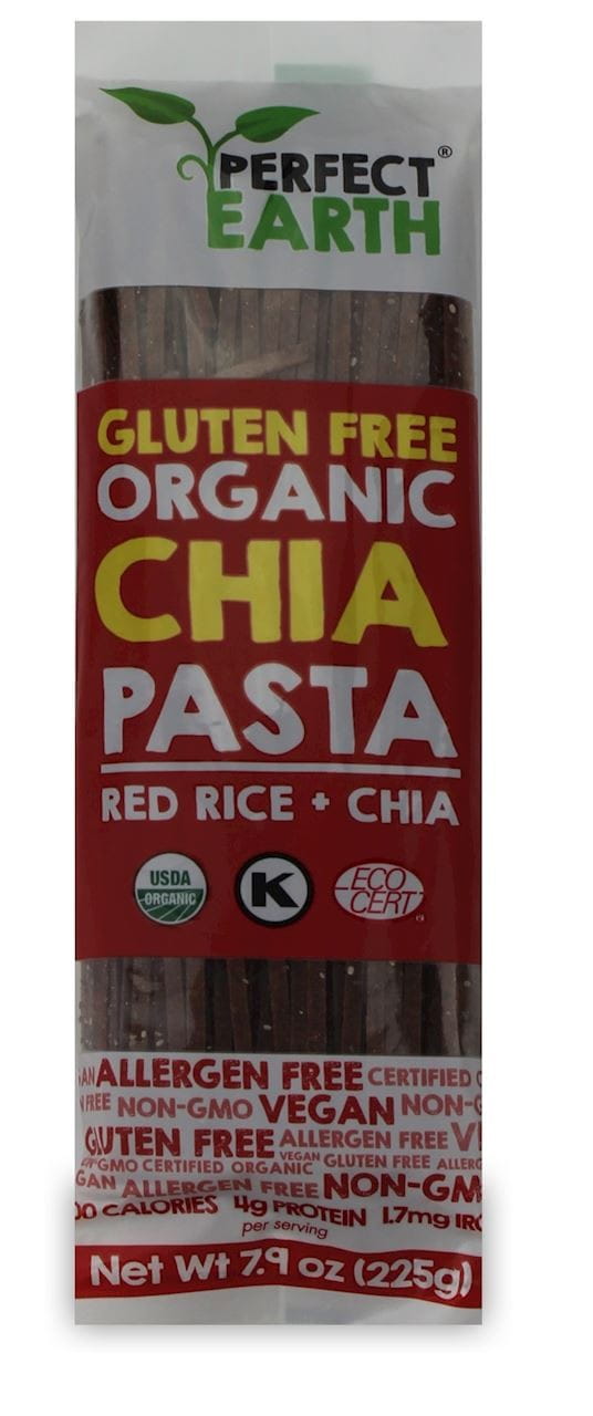 Pâtes au riz rouge et chia sans gluten BIO 225 g - PERFECT EARTH