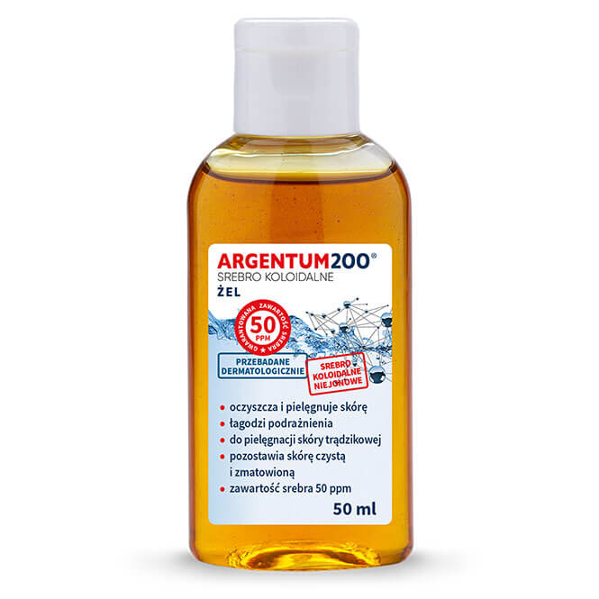 Argent colloïdal 50 argentum 200 gel visage et mains 50 ppm 50ml AURA HERBALS