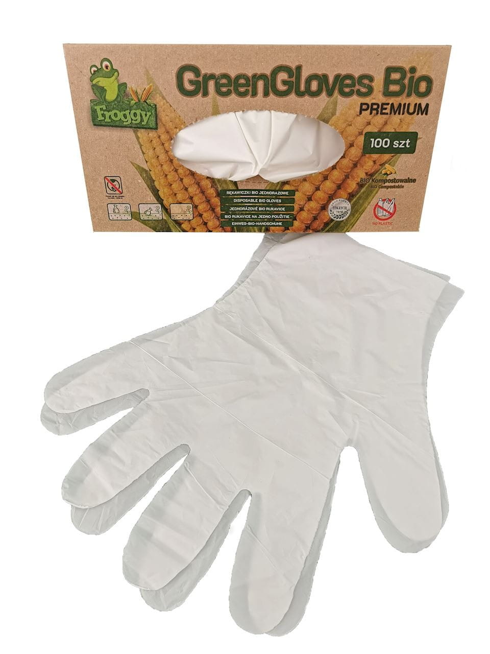 Gants jetables compostables 100 pièces - FROGGY