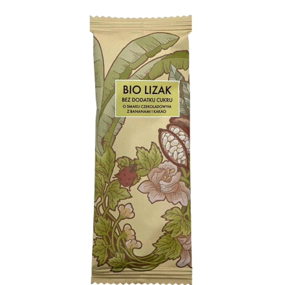 Sucette saveur chocolat aux bananes et cacao BIO 6 g - LIZUU