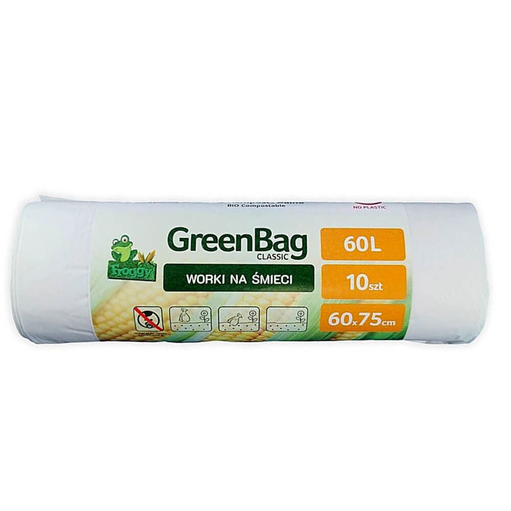 Sacs poubelles BIO et mixtes (compostables) 60 L 10 pcs - FROGGY