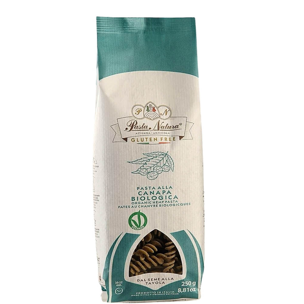 Pâtes (maïs - riz au chanvre) fusilli sans gluten BIO 250 g - NATURA PASTA