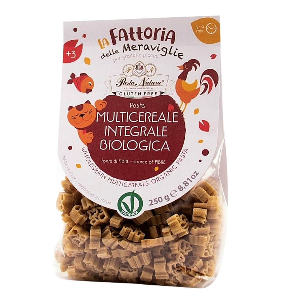 Pâtes (riz et sarrasin à l'amarante et au teff pour enfants) animaux sans gluten BIO 250 g - NATURA PASTA