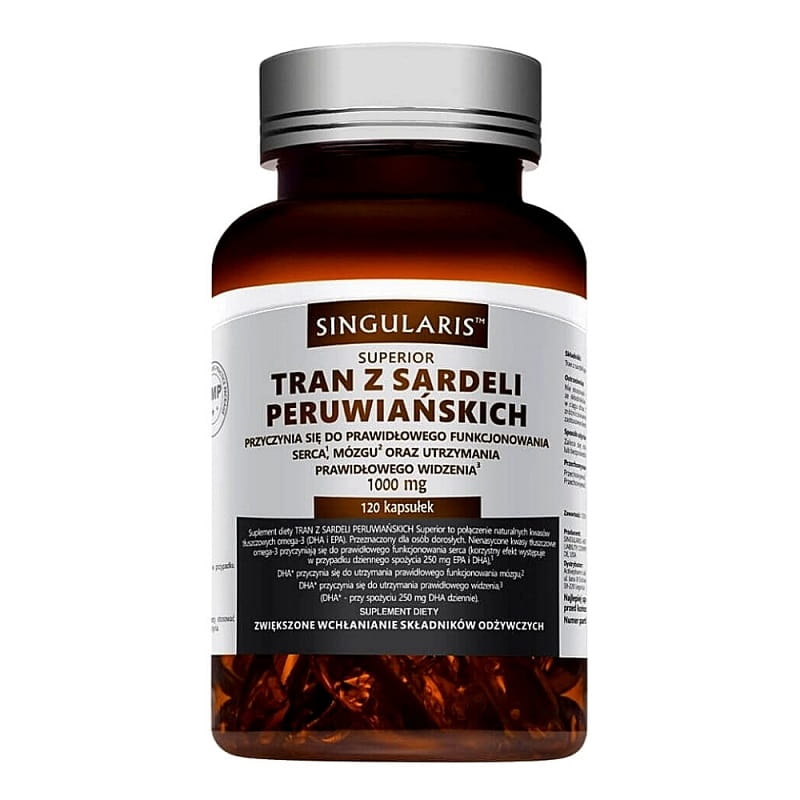 Huile de poisson anchois du Pérou 1000 MG 120 SINGULARIS capsules molles