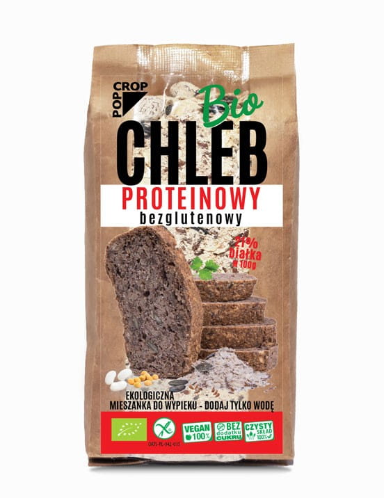 Préparation pour pain sans gluten protéinée BIO 450 g - POPCROP
