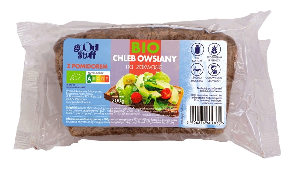 Pain au levain sarrasin et avoine à la tomate sans gluten BIO 200 g - GOOD STUFF