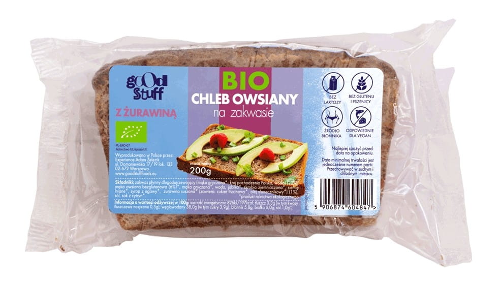 Pain au levain sarrasin et avoine aux canneberges sans gluten BIO 200 g - GOOD STUFF