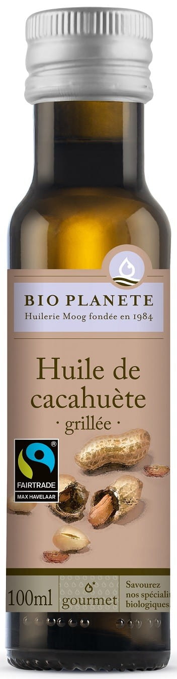 Huile d'arachide (cacahuètes grillées) commerce équitable BIO 100 ml - BIO PLANETE