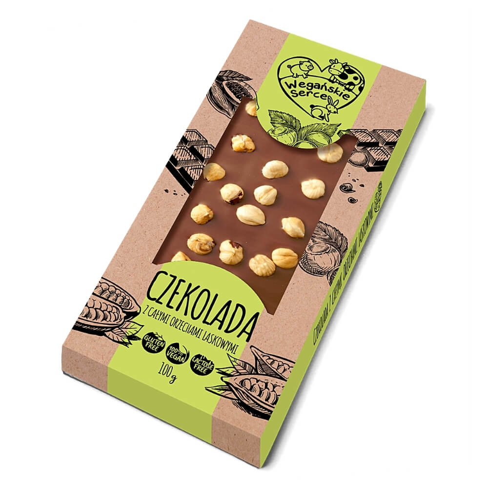 Chocolat aux noisettes entières 100 g COEUR VEGAN