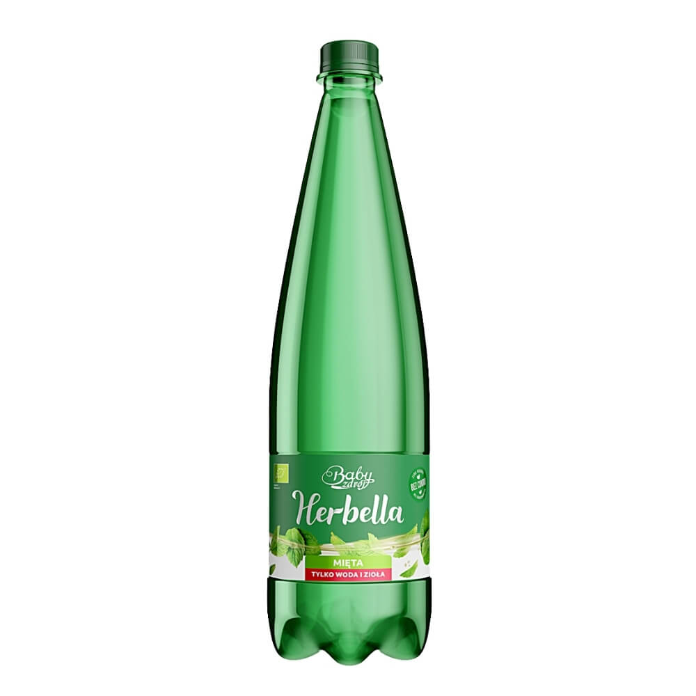 Eau pétillante au goût de menthe BIO 1000 ml - BABY ZDRÓJ HERBELLA