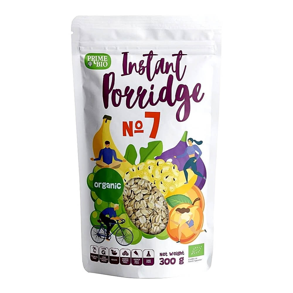 Bouillie instantanée aux raisins secs, abricots, figues de mûrier blanc et banane (n°7) BIO 300 g - PRIME BIO