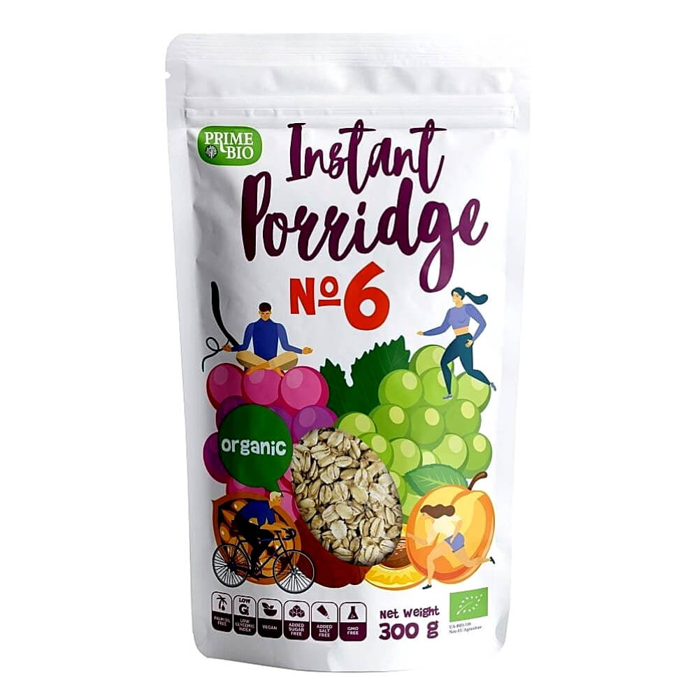 Bouillie instantanée aux raisins secs, abricots et noix (n°6) BIO 300 g - PRIME BIO
