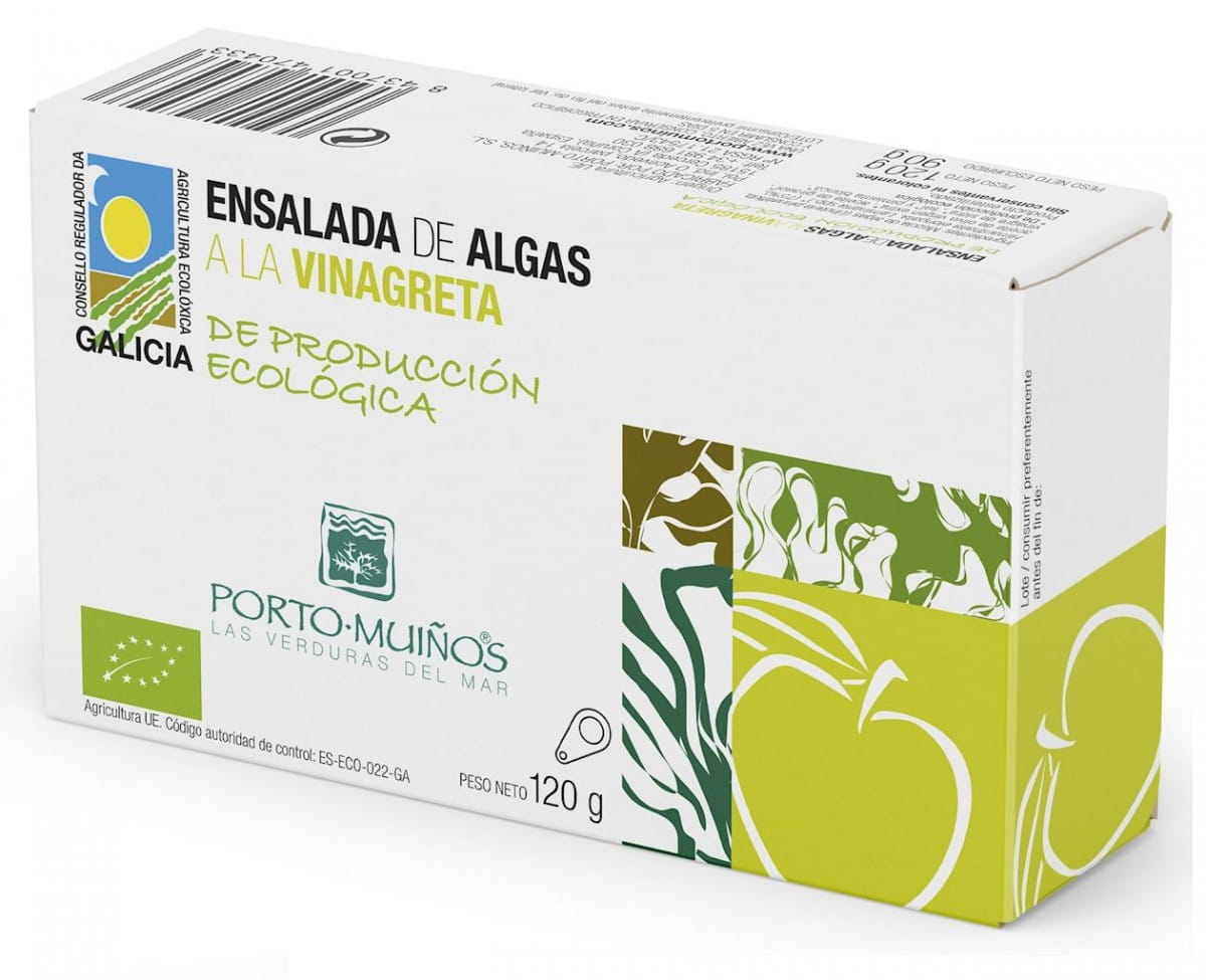 Salade d'algues marines sauce vinaigrette BIO 120 g (90 g) (boîte) - PORTO MUINOS