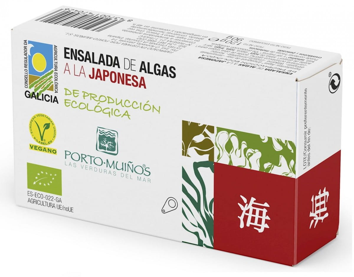 Salade d'algues marines sauce japonaise BIO 120 g (90 g) (boîte) - PORTO MUINOS