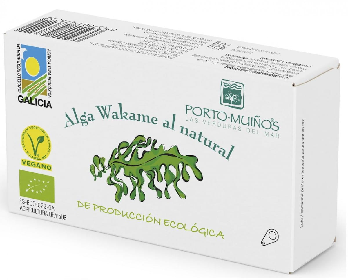 Algue Wakame en saumure BIO 80 g (70 g) (boîte) - PORTO MUINOS