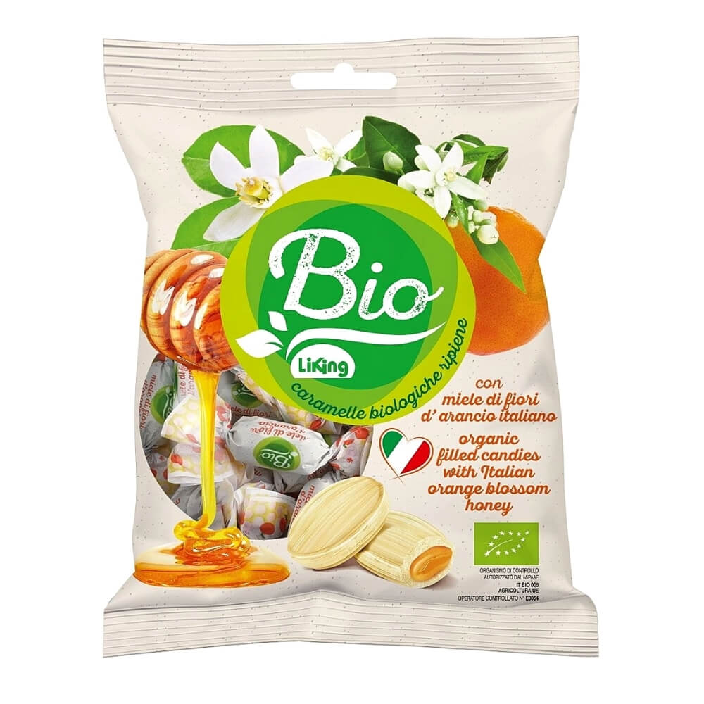 Bonbons sans gluten fourrés au miel de fleur d'oranger BIO 90 g - LIKING