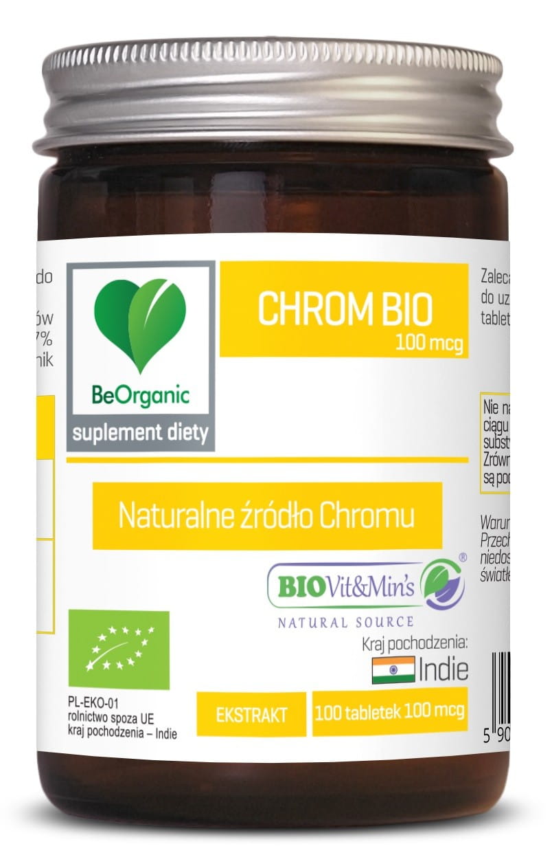 Extrait de chrome BIO 100 comprimés (100 mcg) - BE ORGANIC