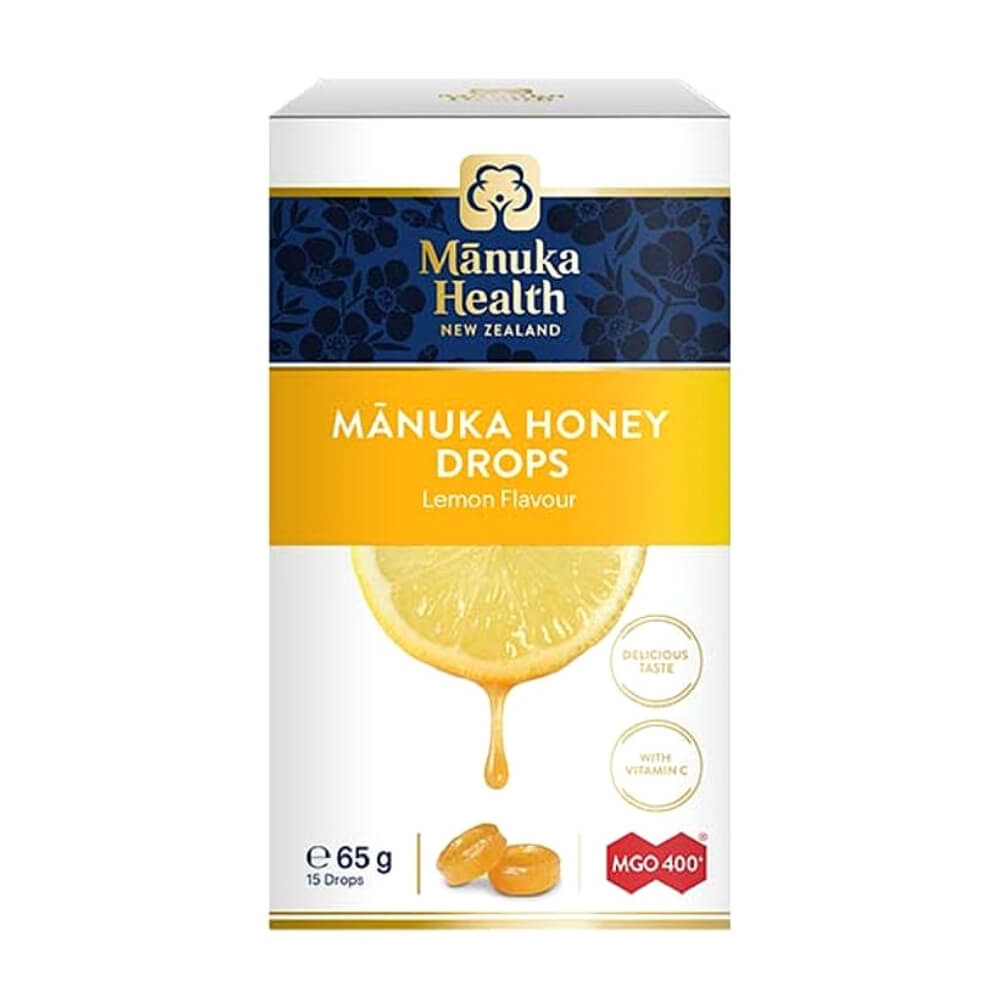 Bonbons au miel de manuka MGO 400+ et vitamine C au goût citron gouttes de miel de manuka 65g 15 bonbons MANUKA HEALTH NEW ZELAND