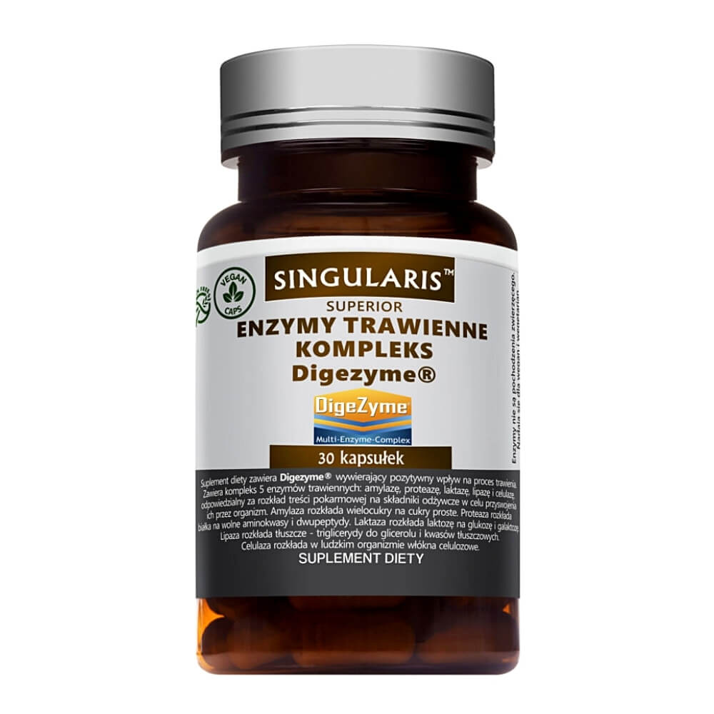 Enzymes digestives complexe digezyme 30 gélules végétaliennes SINGULARIS