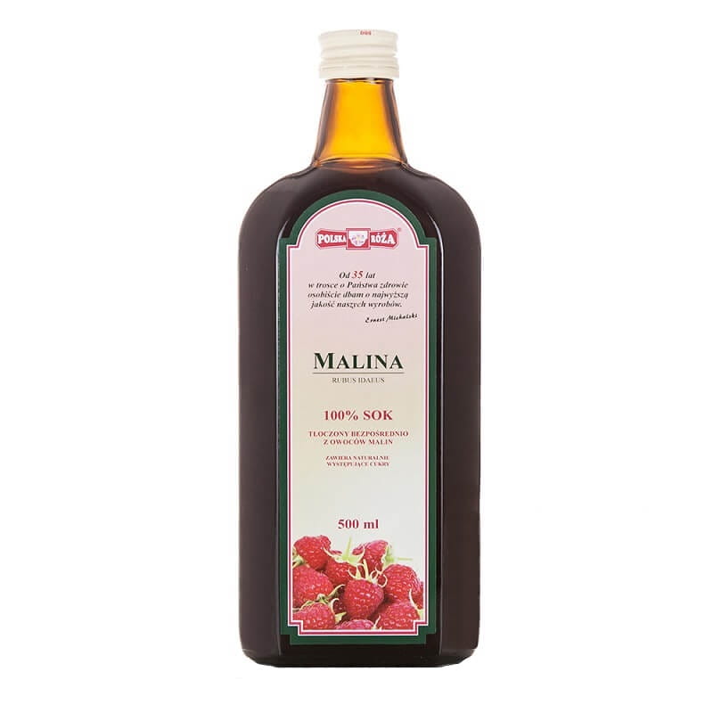 Jus de framboise 100% sans sucre 500 ml POLSKA RÓŻA