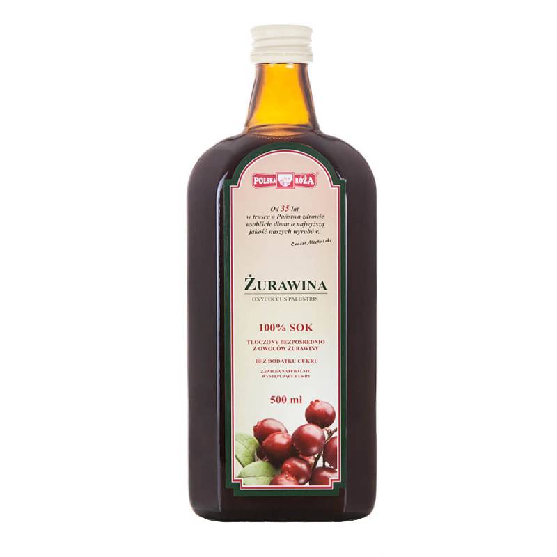 Jus de canneberge 100% sans sucre 500 ml POLSKA RÓŻA