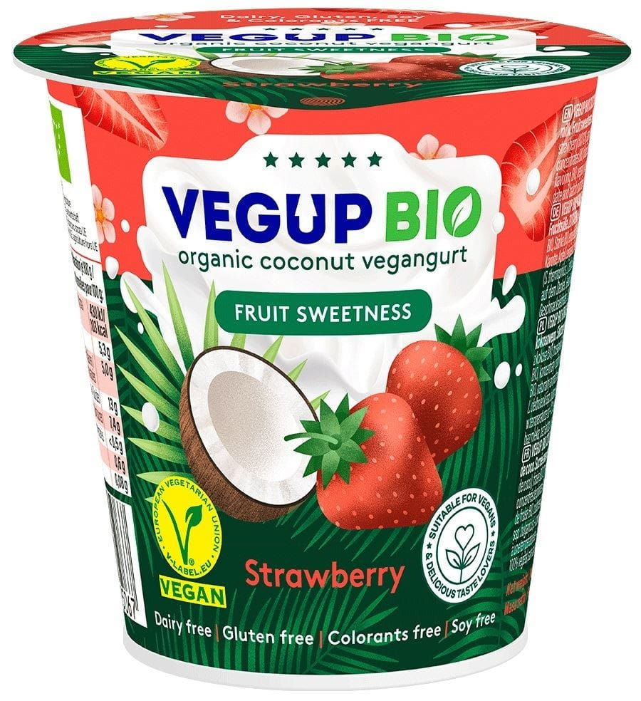 Produit sans gluten fraise coco BIO 140 g - VEGUP BIO