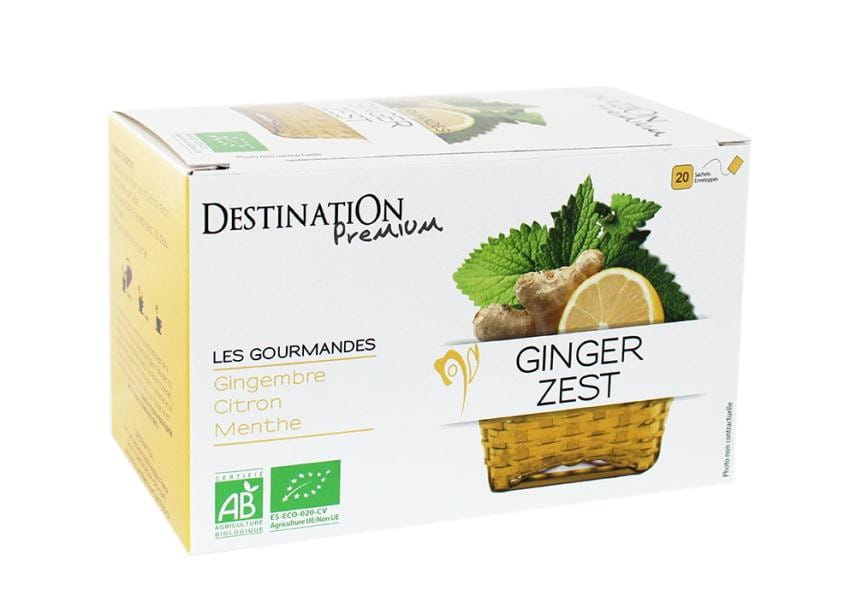 Infusion thé gingembre - citron 20x1.5g ECO DESTINATION