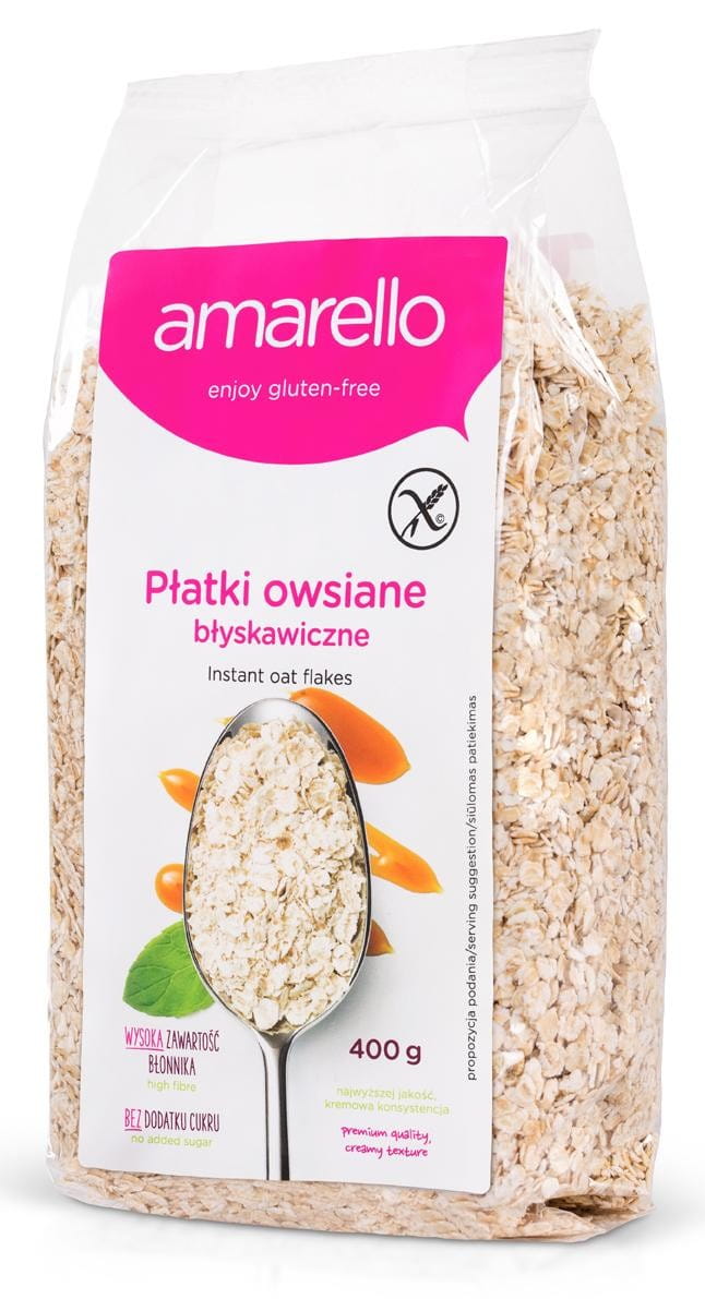 Flocons d'avoine instantanés sans gluten 400g EKOPRODUKT AMARELLO