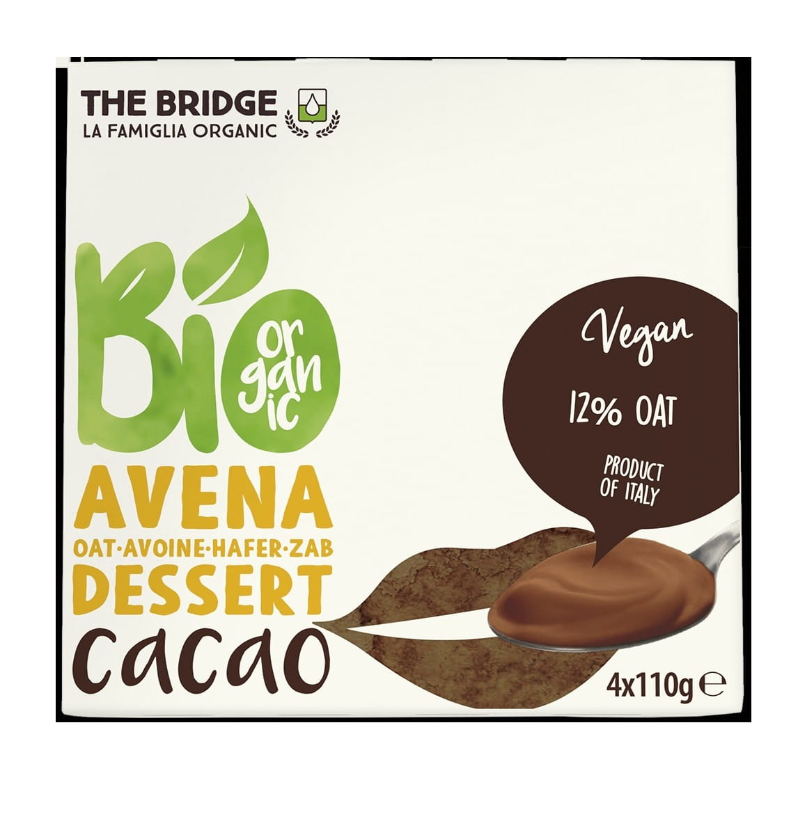Dessert d'avoine au cacao 4x110g EKO THE BRIDGE