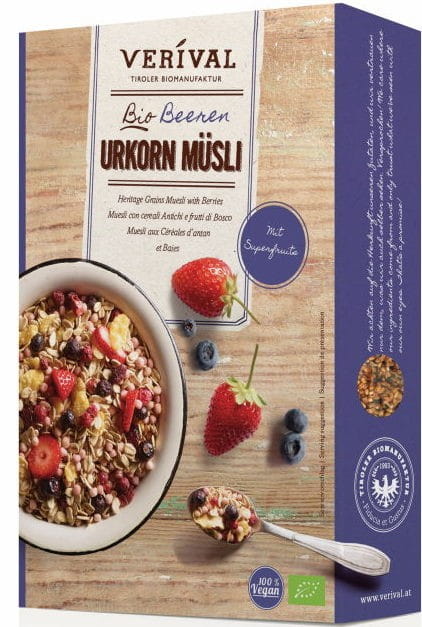 Muesli complet aux myrtilles 325g EKO VERIVAL