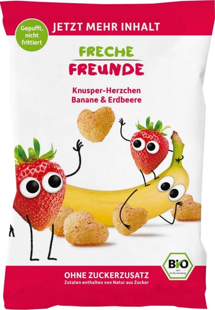 Chips de maïs pour enfant banane fraise 30g ECO ERDBAR