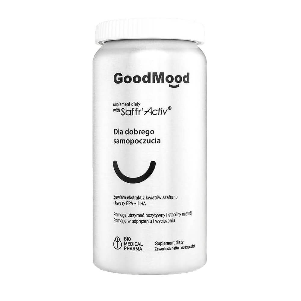 Goodmood contient de l'extrait de fleur de safran et de l'acide EPA + DHA 60 gélules BIO MEDICAL PHARMA