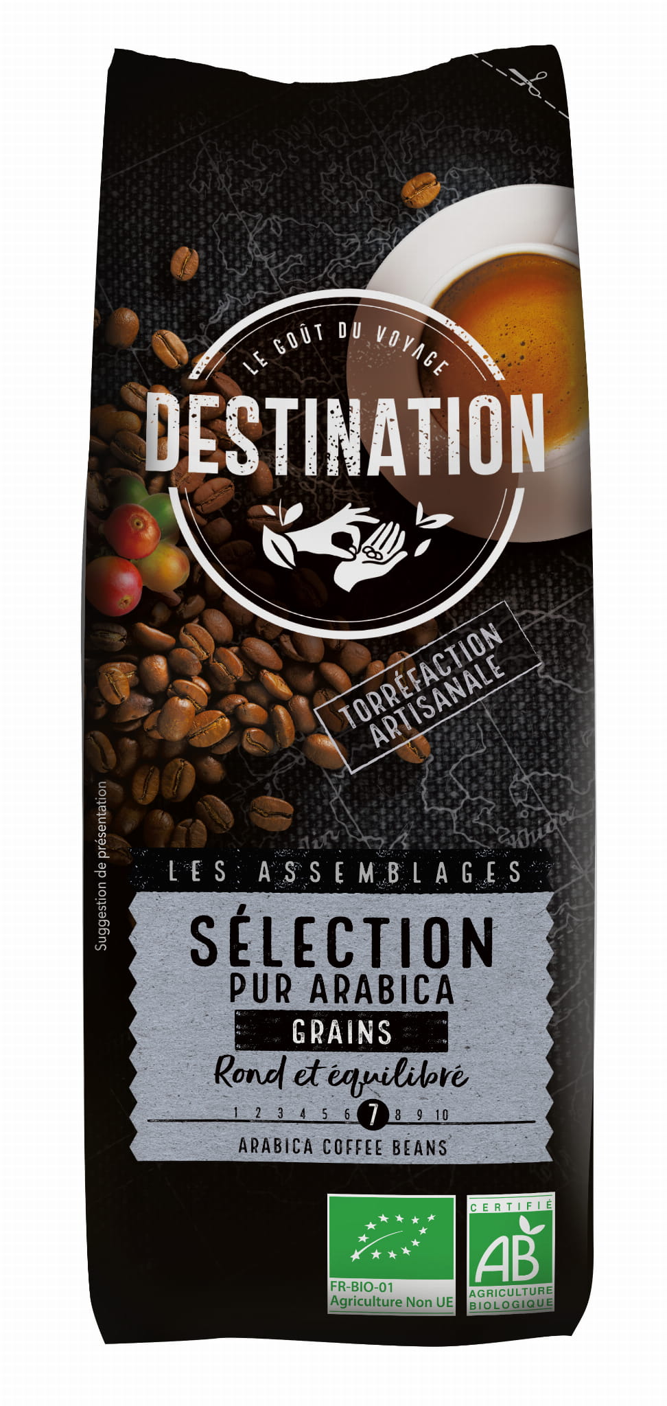 Café 100% arabica sélection grains 250g EKO DESTINATION