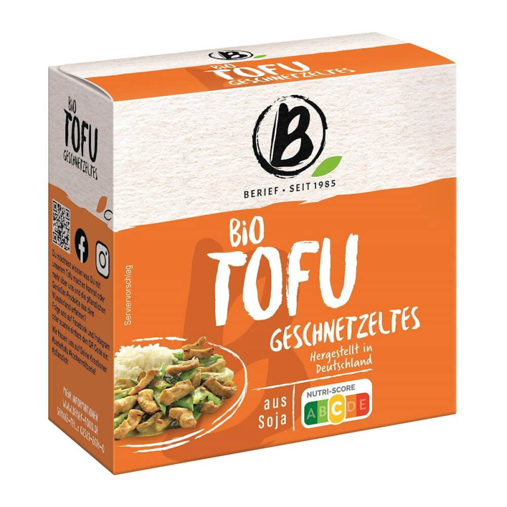 Tofu en tranches (lamelles) sans gluten BIO 180 g - BERIEF
