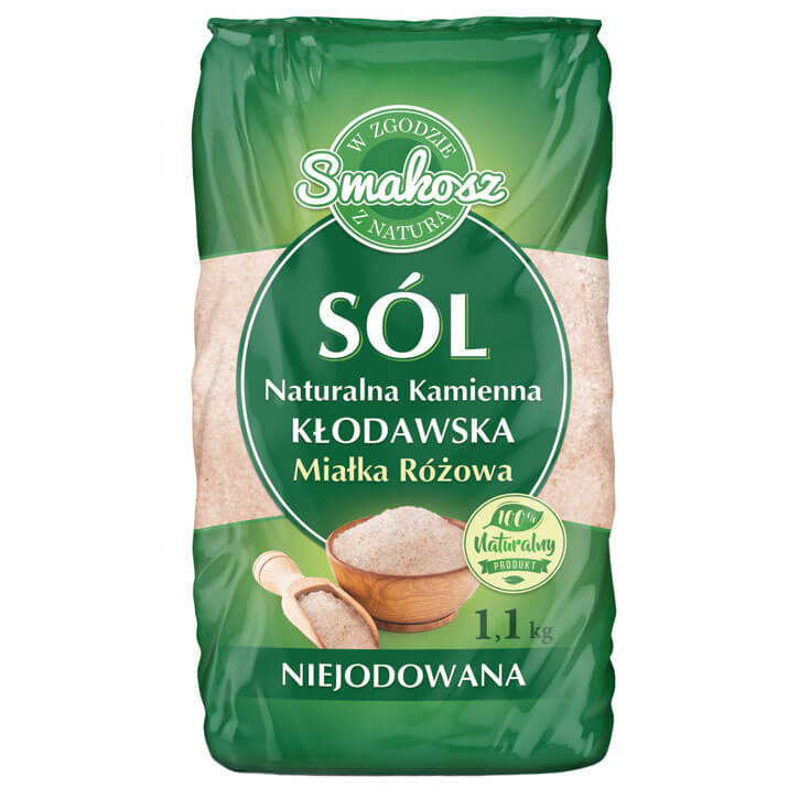 Sel de Kłodawa, rondin de pierre naturelle, non iodé, fin, 1 kg SMAKOSZ