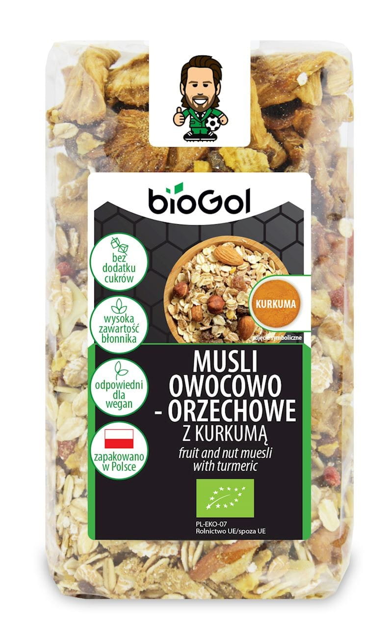 Muesli fruits et noix au curcuma BIO 300 g - BIOGOL