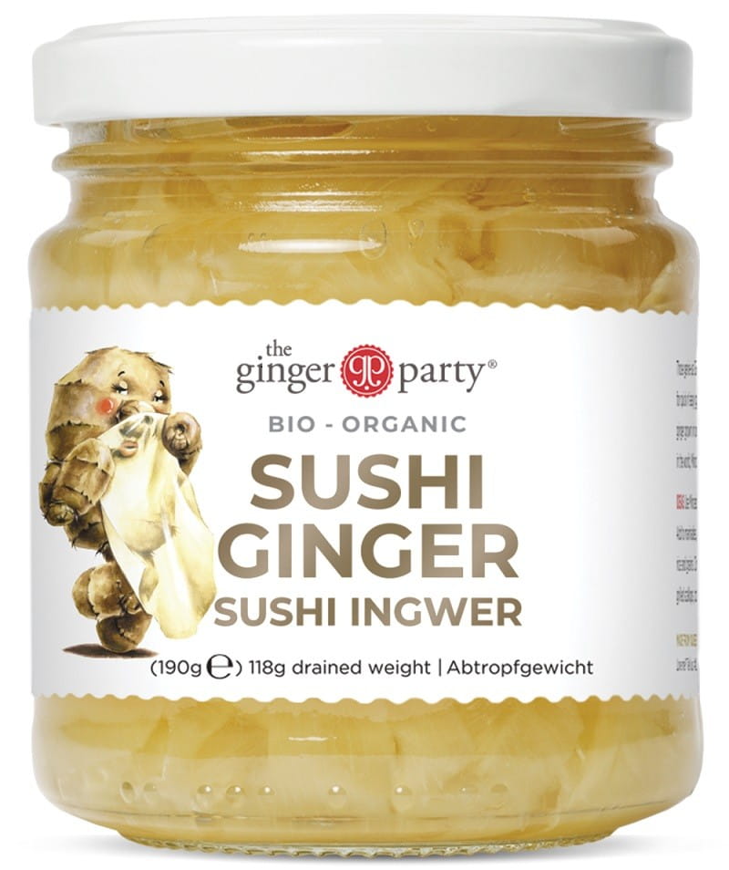 Gingembre mariné pour sushi BIO 190 g (118 g) - GINGER PEOPLE