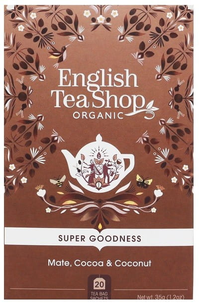 Thé Yerba maté cacao, gingembre, coco et réglisse (20x1.75) BIO 35 g ENGLISH TEA SHOP BIO