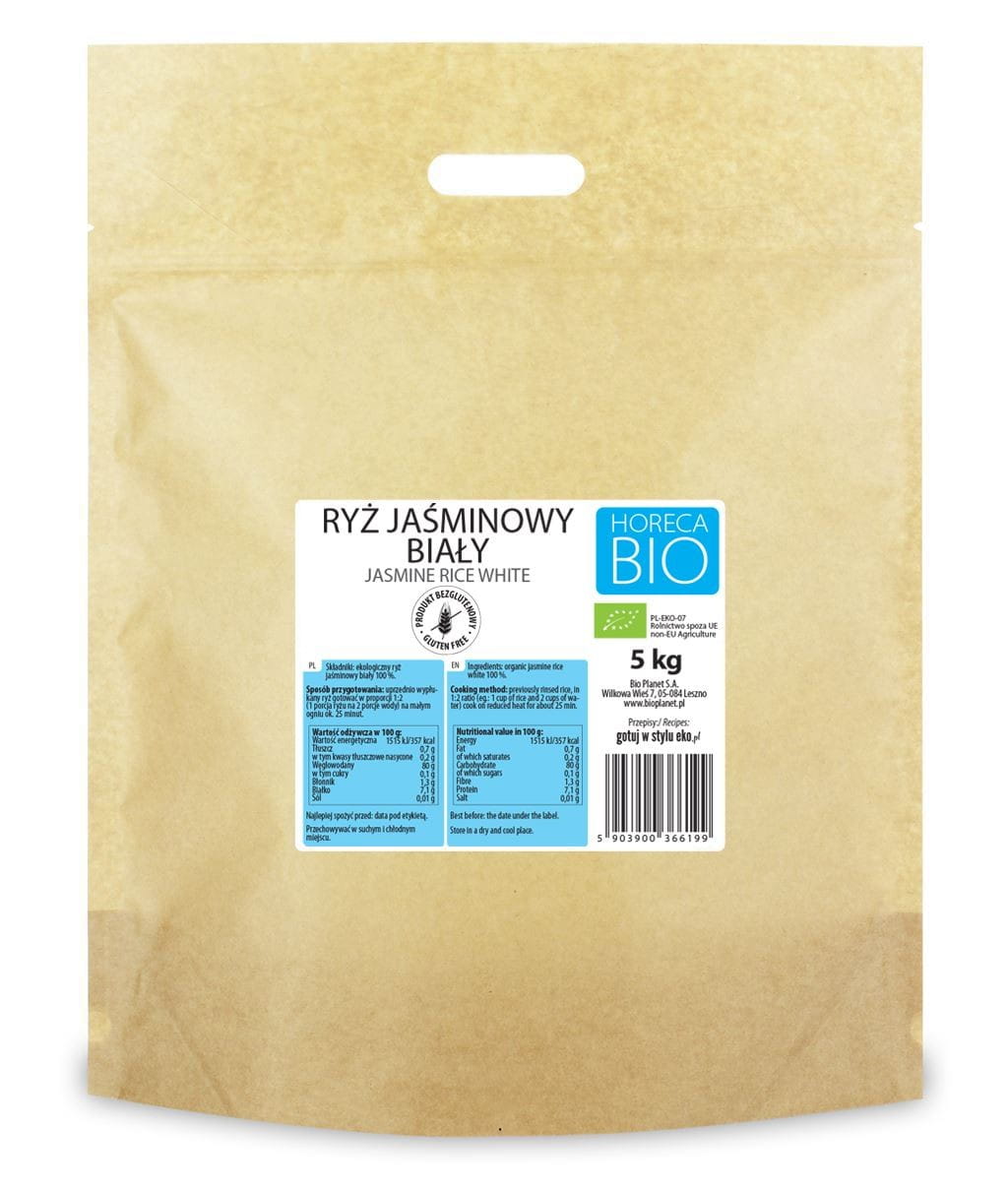 Riz blanc au jasmin sans gluten BIO 5 kg - HORECA