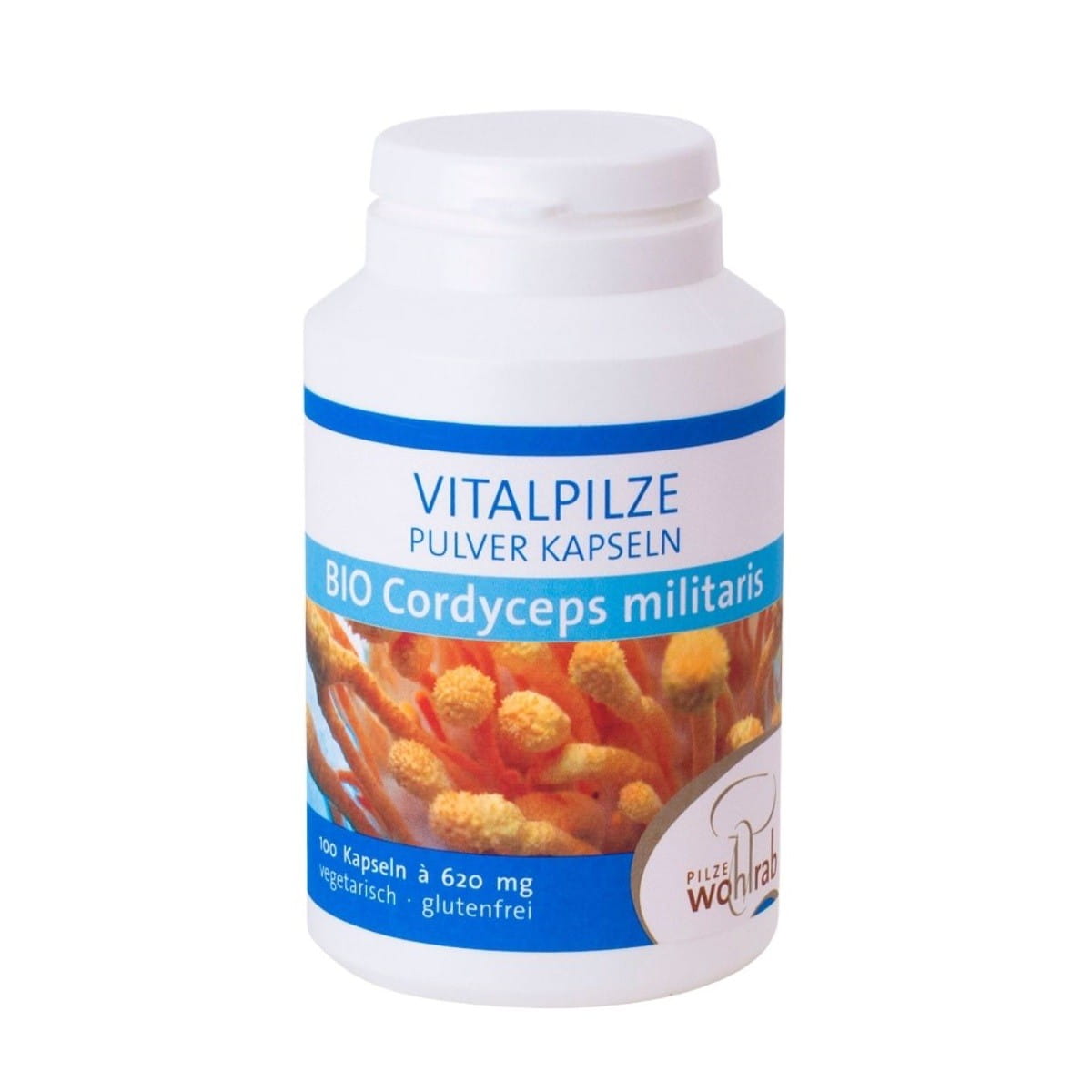Champignons Cordyceps militaris BIO 100 gélules (500 mg) - PILZE WOHLRAB
