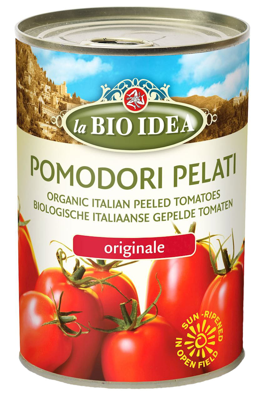 Tomates pelati sans peau en boîte BIO 400 g - LA BIO IDEA