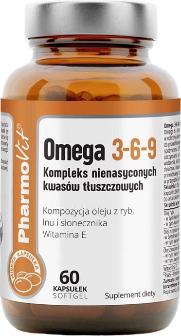 OMEGA 3 - 6 - 9 complexe d'acides gras insaturés 60 gélules PHARMOVIT
