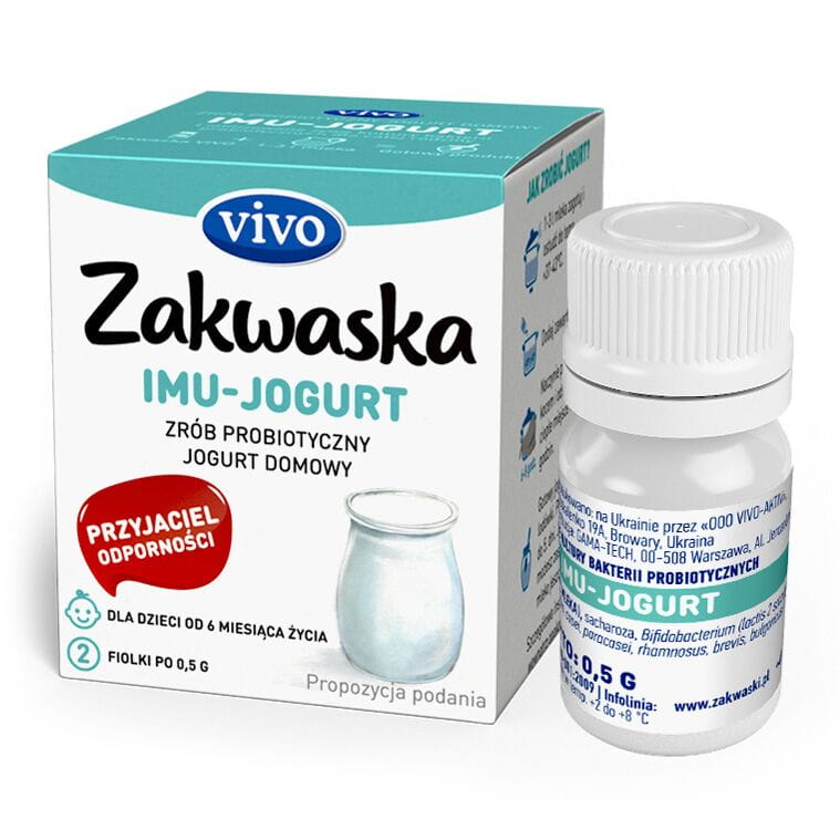 Yogourt maison imu cultures bactériennes vivantes 2 x 05g ZAKWASKI VIVO