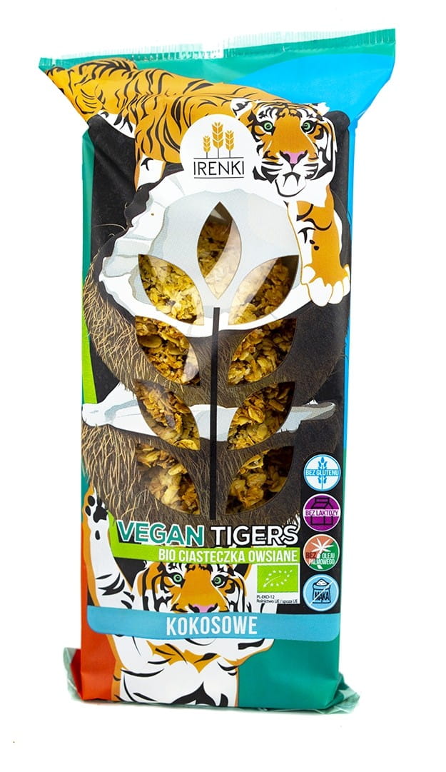 Biscuits vegan à l'avoine avec flocons de noix de coco sans gluten BIO 120 g - IRENKI