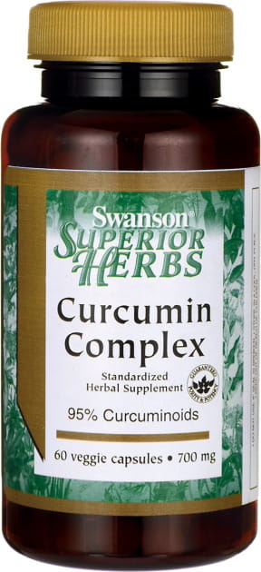 Complexe de curcumine 95% curcuminoïdes complexe de curcumine 700mg 60 gélules SWANSON