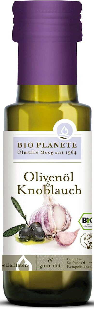 Huile d'olive à l'ail BIO 100 ml - BIO PLANETE