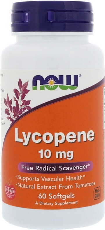 Lycopène d'extrait de tomate lycopène 10mg 60 gélules NOW FOODS