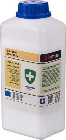 Sulfate de magnésium, sel d'Epsom 1kg BIOMUS
