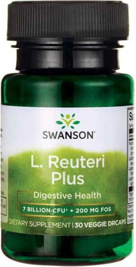 L.reuteri plus avec L. rhamnosus L. Acidophilus & fos 30 gélules SWANSON